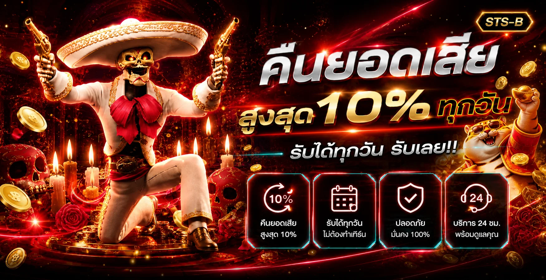 สไลด์คืนยอดเสีย STS-B พร้อมตัวละครเกมและข้อมูลสิทธิ์